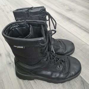 Bates Durashock Side Zip Black Tactical Boots Mens Size 7‎ Slip/Oil Resistant